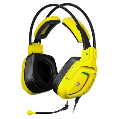 Наушники с микрофоном A4Tech Bloody G575 Punk желтый/черный 2м мониторные USB оголовье (G575   10046