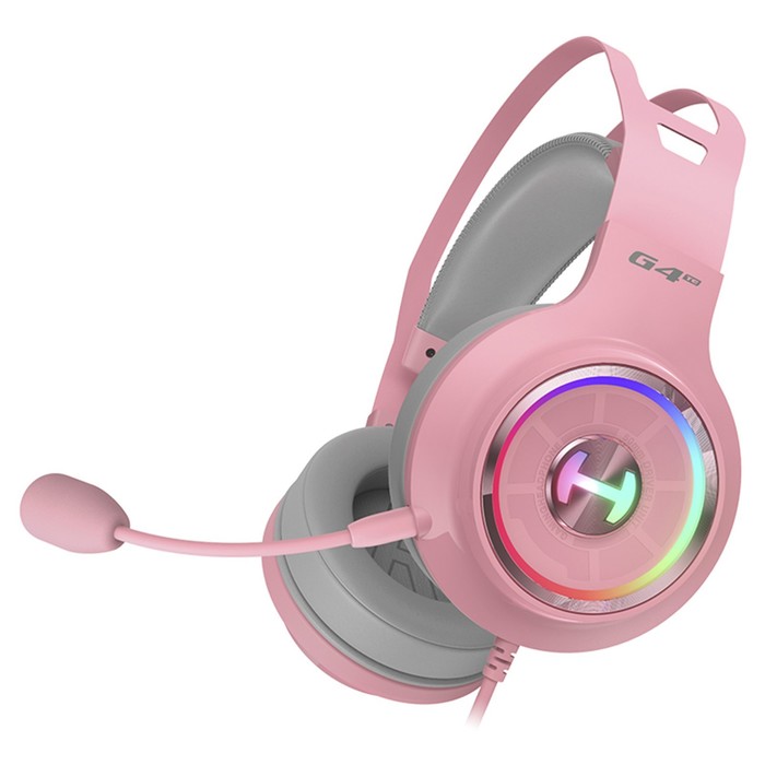 Наушники с микрофоном Edifier G4 TE розовый 2.5м накладные USB оголовье - фото 51361290