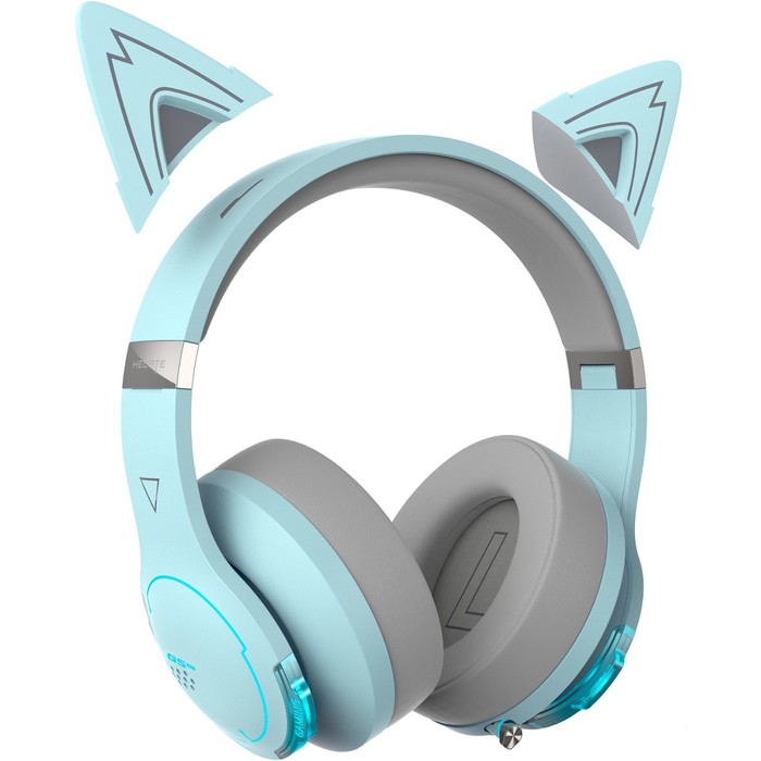 Наушники с микрофоном Edifier G5BT Cat голубое небо/серый мониторные BT оголовье - фото 51361298