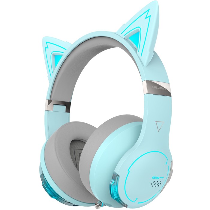 Наушники с микрофоном Edifier G5BT Cat голубое небо/серый мониторные BT оголовье - фото 51361299