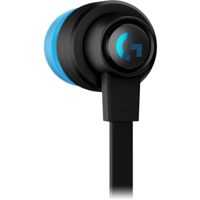 Наушники с микрофоном Logitech G333 черный/голубой 1.2м вкладыши в ушной раковине (981-00092   10046 - фото 51361404