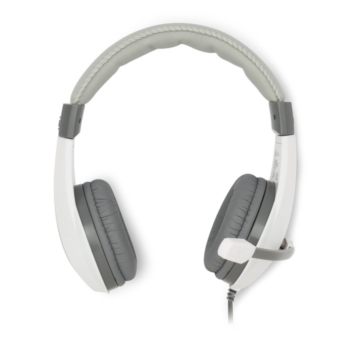 Наушники с микрофоном Оклик HS-L600 серый 1.8м мониторные оголовье (1532023) - фото 51361407