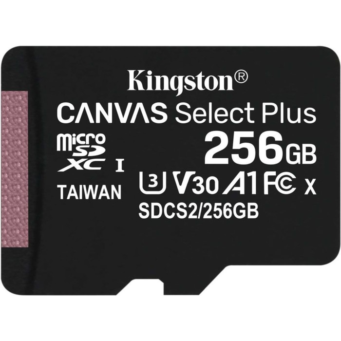 Карта памяти microSDXC 256GB Kingston SDCS2/256GBSP Canvas Select Plus w/o adapter - Фото 1