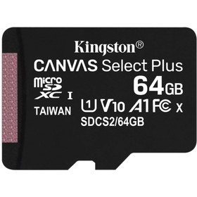 Карта памяти microSDXC 64GB Class10 Kingston SDCS2/64GBSP Canvas Select Plus w/o adapter