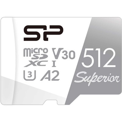 Карта памяти microSDXC 512GB Class10 Silicon Power SP512GBSTXDA2V20SP Superior + adapter