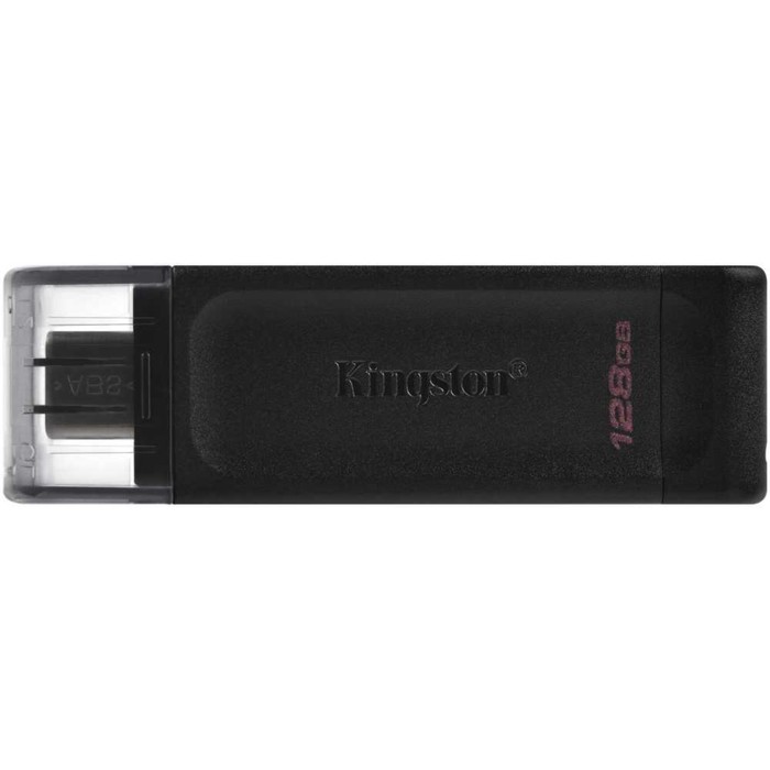 Флеш Диск Kingston 128GB DataTraveler 70 Type-C DT70/128GB USB3.2 черный - Фото 1
