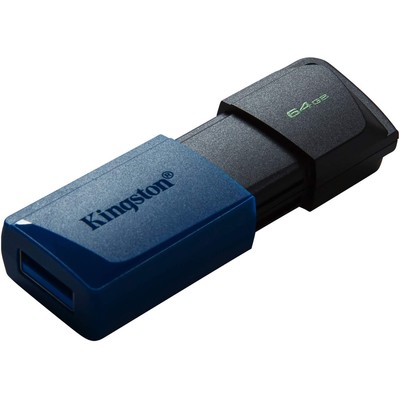 Флешка Kingston DataTraveler Exodia M 64 GB, USB 3.0, чёрный/синий