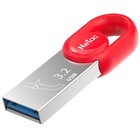 Флеш Диск Netac 128GB UM2 NT03UM2N-128G-32RE USB3.2 серебристый/красный - фото 51490532