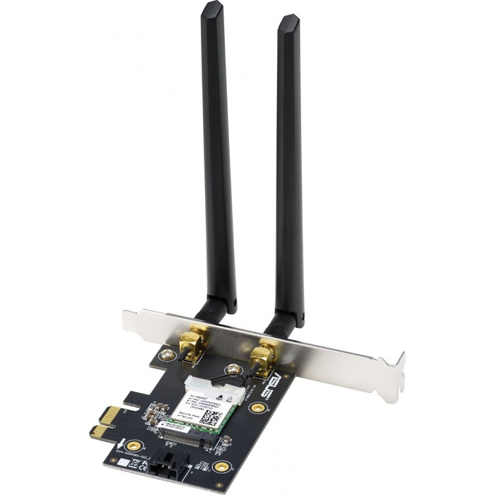 Сетевой адаптер WiFi + Bluetooth Asus PCE-AX1800 AX1800 PCI Express (ант.внеш.съем) 2ант. - фото 51362269