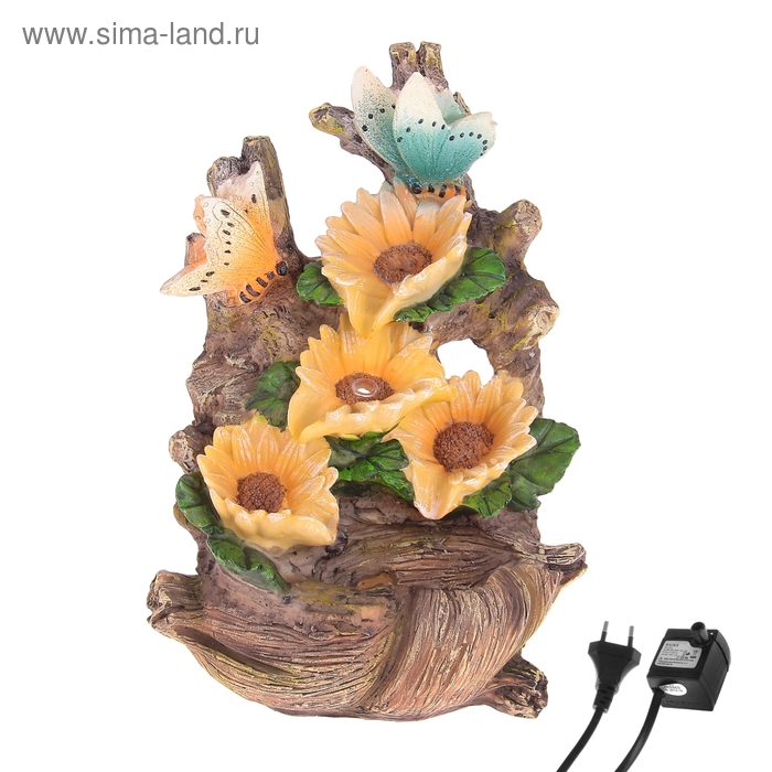фонтан бабочки на цветах 18,5*14,5*26 см - Фото 1