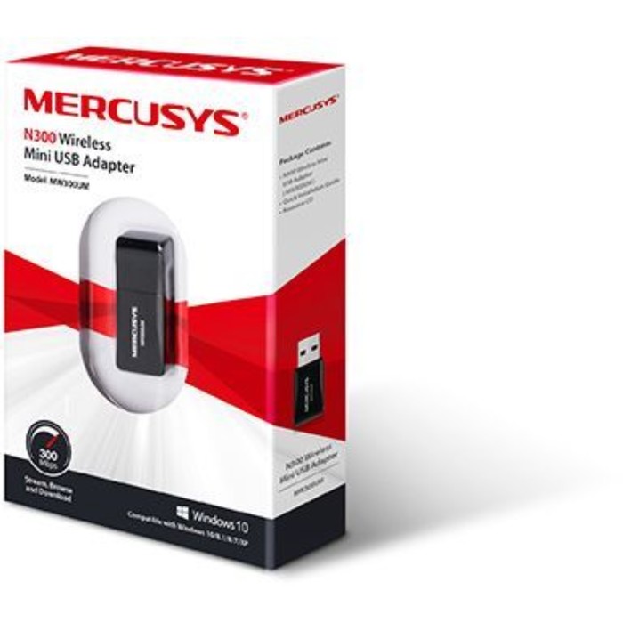 Сетевой адаптер WiFi Mercusys MW300UM N300 USB 2.0 - фото 51362391