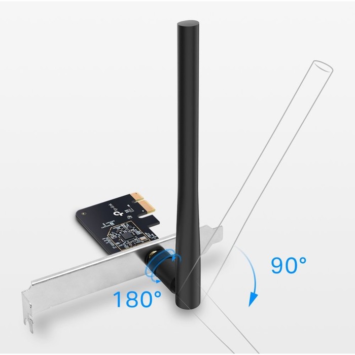 Сетевой адаптер WiFi TP-Link Archer T2E AC600 PCI Express (ант.внеш.съем) 1ант. - фото 51362427