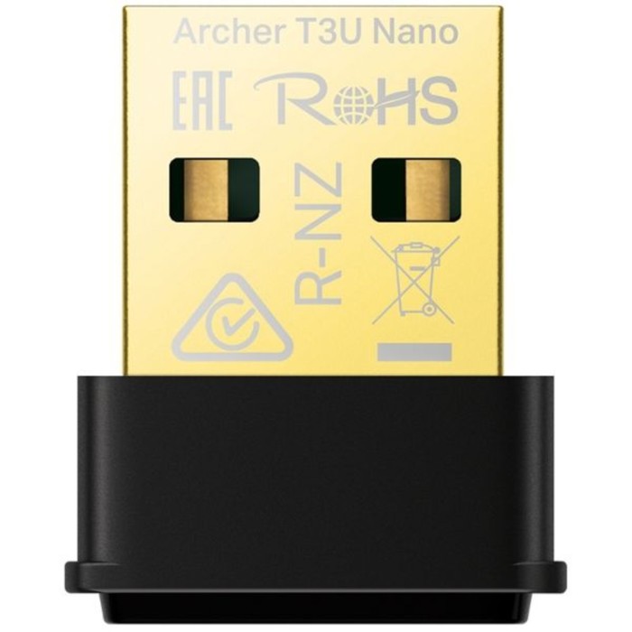 Сетевой адаптер WiFi TP-Link ARCHER T3U NANO AC1300 USB 2.0 - Фото 1