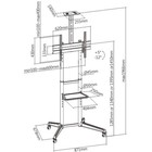 Подставка для телевизора Ultramounts UM268 черный 37"-75" макс.50кг напольный мобильный - фото 51436631 Подставка для телевизора Ultramounts UM268 черный 37"-75" макс.50кг напольный мобильный - фото 51436631