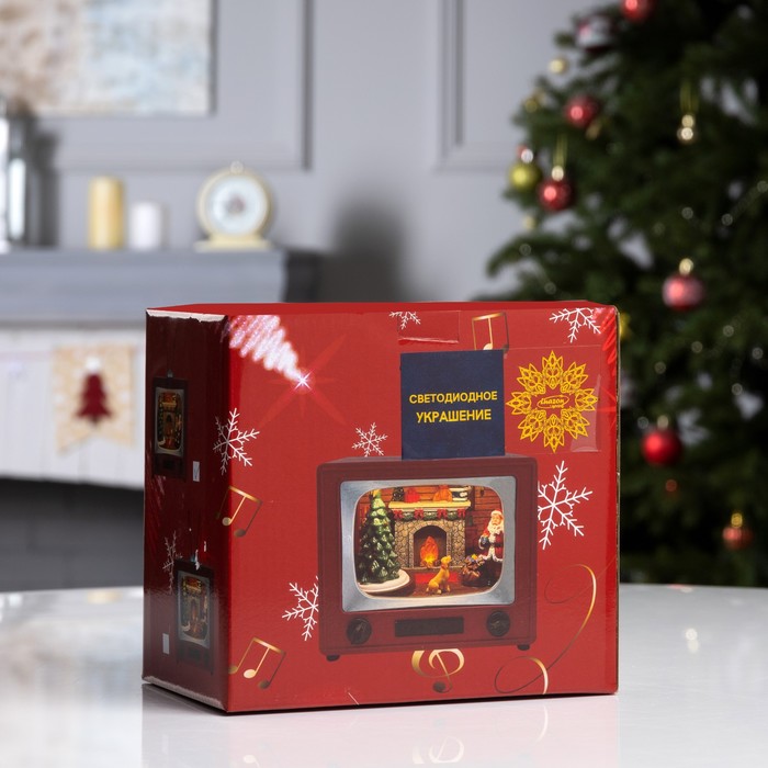 Светодиодная фигура «Рождественский вечер» 15.5 × 14 × 10.5 см, полистоун, батарейки ААх3 (не в комплекте), USB, свечение мульти