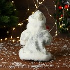 Дед Мороз "В узорчатой шубке с фонариком" 19 см, серебро - фото 3617795