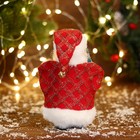 Дед Мороз "В узорчатой шубке с ёлочкой" 19 см, бело-красный - Фото 3