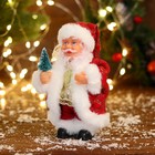 Дед Мороз "В узорчатой шубке с ёлочкой" 19 см, бело-красный - Фото 4