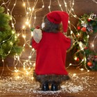 Дед Мороз "В костюме с узорными рукавами" двигается, с подсветкой, 40 см, красный - Фото 3