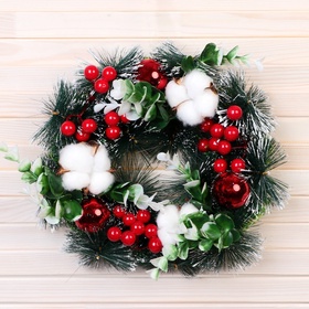 Венок новогодний d=20 см «Зимнее волшебство. Уютная сказка»