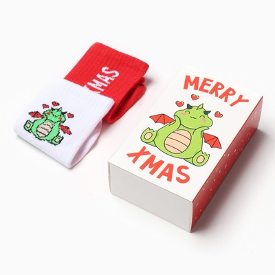 Носки женские новогодние KAFTAN Marry XMAS размер 36-40 (23-25 см), набор 2 пары