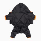 Комбинезон для животных, без подклада, размер S, чёрный-оранжевый - фото 22923359