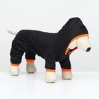 Комбинезон для животных, без подклада, размер XL, чёрный-оранжевый - фото 9418372