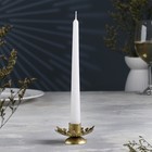 Подсвечник "Изморозь" металл на одну свечу, 9,2х9,2х4,1 см, золотой - фото 320210613
