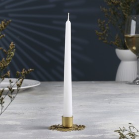 Подсвечник "Снежинка" металл на одну свечу, 8,5х8,5х2,7 см, золотой