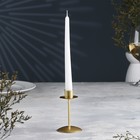 Подсвечник "Боб" металл на одну свечу, 7,4х12 см, золотой - фото 2151782