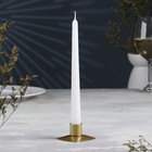 Подсвечник "Квадрат" металл на одну свечу, 7х3 см, золотой - фото 320210676