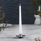 Подсвечник "Лотос 2H" металл на одну свечу, 7,5х2,5 см, серебро - фото 320210710