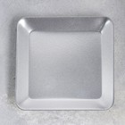 Подсвечник "Тарелка квадратная" металл на одну свечу, 10х1,1 см, серебро - Фото 3
