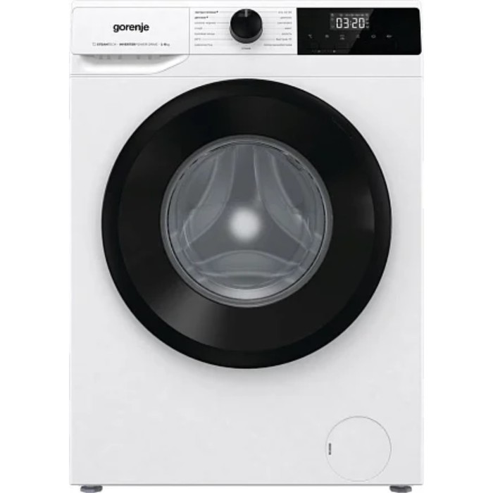 Стиральная машина Gorenje W1NHPI60SCSIRV, класс А, 1000 об/мин, 6 кг, с паром, бело-чёрная - фото 51438387