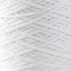 Шнур для вязания без сердечника 70% хлопок, 30% полиэстер 1мм 200м/60±10гр (01-белый) - фото 9853277