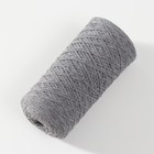 Шнур для вязания без сердечника 70% хлопок, 30% полиэстер 1мм 200м/60±10гр (08 - серый) - Фото 2
