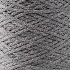 Шнур для вязания без сердечника 70% хлопок, 30% полиэстер 1мм 200м/60±10гр (08 - серый) - фото 9609636