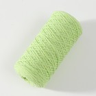 Шнур для вязания без сердечника 70% хлопок, 30% полиэстер 1мм 200м/65±10гр (20-салатовый) - Фото 2