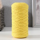 Шнур для вязания без сердечника 70% хлопок, 30% полиэстер 1мм 200м/65±10гр (23-желтый) - фото 11046748