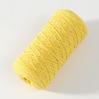 Шнур для вязания без сердечника 70% хлопок, 30% полиэстер 1мм 200м/65±10гр (23-желтый) - Фото 2