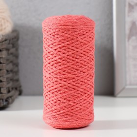 Шнур для вязания без сердечника 70% хлопок, 30% полиэстер 1мм 200м/65±10гр (36-коралловый)