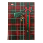 Блокнот твердая обложка А5, 96 листов "Шотландка", 4-х цветный блок - Фото 1