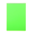 Блокнот в пластиковой обложке А5, 80 листов на гребне DIAMOND НЕОН-зеленый - фото 5848027