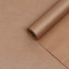 Бумага упаковочная крафт двусторонняя, бронза  0,68 х 10 м - Фото 1
