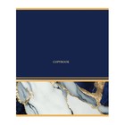 Тетрадь 48 листов в клетку Calligrata "Мрамор с полосой", обложка мелованный картон, ТВИН-лак, тиснение фольгой, блок офсет МИКС - фото 24568587