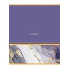 Тетрадь 48 листов в клетку Calligrata "Мрамор с полосой", обложка мелованный картон, ТВИН-лак, тиснение фольгой, блок офсет МИКС - фото 24568588