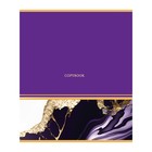 Тетрадь 48 листов в клетку Calligrata "Мрамор с полосой", обложка мелованный картон, ТВИН-лак, тиснение фольгой, блок офсет МИКС - фото 24568591