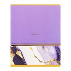 Тетрадь 48 листов в клетку Calligrata "Мрамор с полосой", обложка мелованный картон, ТВИН-лак, тиснение фольгой, блок офсет МИКС - фото 24568592