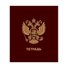 Тетрадь 48 листов в клетку Calligrata "ГосСимволика", обложка мелованный картон, ТВИН-лак, тиснение фольгой, блок офсет МИКС - фото 24319776