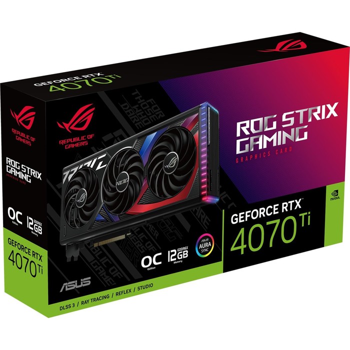 Видеокарта Asus PCI-E 4.0 ROG-STRIX-RTX4070TI-O12G-GAMING NVIDIA GeForce RTX 4070TI 12288Mb   100445 - фото 51355125